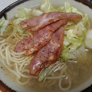 しゃぶしゃぶの残り汁で味噌ラーメン